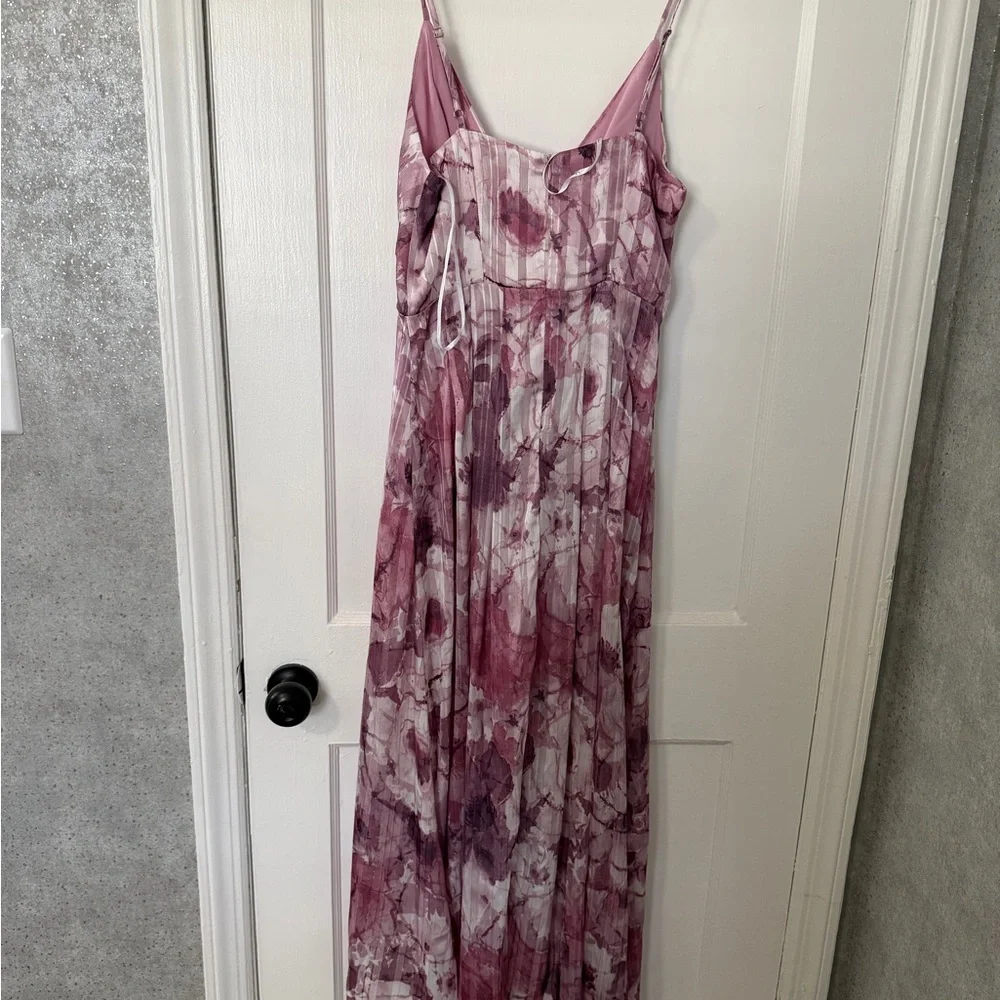 Lulu's Rose-Petal Print High-Low Maxi Dress - Picture 2 of 2